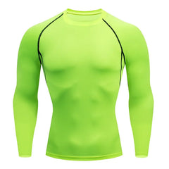 Men Compression Running T-Shirt Fitness Tight Long Sleeve Underwear Training Jogging Shirts Gym Sportswear Quick Dry Clothes