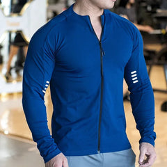 Men's Gym Muscle Tights Ice Silk Breathable Running Training Clothes Autumn and Winter Quick Dry Outdoor Cycling Sportswear
