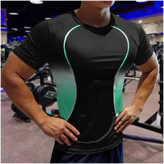 Gym Men's T Shirt Sports Fitness Clothes Casual Short Sleeve Tees Quick Drying Running Sportwear Men Oversized Clothing Tops New