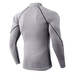 Men Running T shirt Quick Dry Bodybuilding Sport Shirt Long Sleeve Compression Top Fitness Tight Rashgard Gym T-Shirt Men
