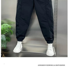 Jogger Pants Summer Man Pants Men's Cropped Trousers Sweatshirt Joggers Jogging Sport Big Size Korean Popular Clothes Gym Cargo