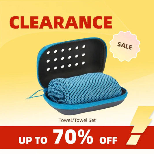 Clearance_Quick Drying Cooling Towel Soft Breathable Chilly Sweat Absorption Cold Towel with Storage Box Sports Running Yoga Gym