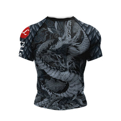 Cody Men Grappling Wear With Print Jiu jitsu No Gi Bjj Rashguard Exercise Polyester Sportswear MMA Running Gym Clothes