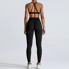 Gym Clothes Women 2 Pcs Yoga Set Sports Bra Seamless High Waist Leggings Women's Tracksuit Sportswear Fitness Suit Activewear