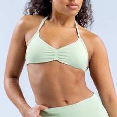 New Bra High Impact Sports Backless Yoga Neck-hanging Bra Gym Clothes Women Halter Sexy Workout Push-up Fitness Tops