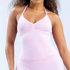 ASHLOMI Impact Longline Strappy Gym Top Backless Gym Clothes Women Scrunch Built-in Bra With Removable Cups Yoga Tank Tops