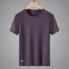 89% Nylon Quick Dry Sport T Shirt Men'S 2025 Short Sleeves Summer Casual OverSize 6XL 7XL 8XL Top Tees GYM Tshirt Clothes
