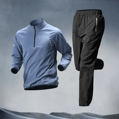 Men's Fall Running Tracksuit Casual Outdoor Quick-Dry Running Clothes for Autumn Spring Ideal Gym Track Field Sports Training