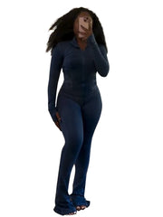 Fall 2024 Women Clothes Two Piece Flared Pants Tracksuits Set Casual Gym Active Wear 2 Piece Set Lounge Womens Matching Sets