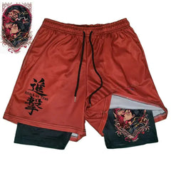 Anime Attack on Titan Gym Shorts Black