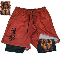 Anime Attack on Titan Gym Shorts Black