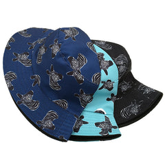New Style Female Spring And Summer Hat With Zebra Head Print Fisherman Hat