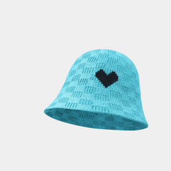 Summer Hollow Breathable Face Small Love Bucket Hat