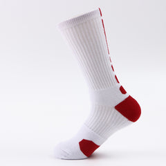 Classic High Top Towel Bottom Sports Socks Terry Thickening Antiskid Elite Basketball Socks Men's High Tube Socks