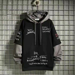 Men's Loose Trend Fake Two Piece Fleece Sweater