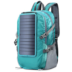 Solar Bag Backpack Foldable Hiking Daypack With 5V Power Supply