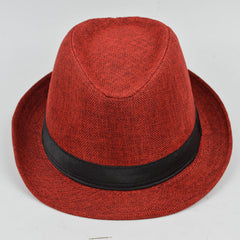 Manufacturers Supply Jazz Hat British Style Cotton And Linen Solid Color Top Hat