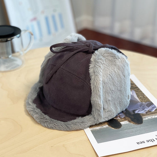 Electric Car Lamb Velvet Plus Velvet Leifeng Hat