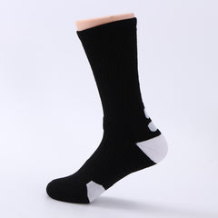 Classic High Top Towel Bottom Sports Socks Terry Thickening Antiskid Elite Basketball Socks Men's High Tube Socks