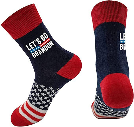 Fashion Print LET GO BRANDON Socks Cotton Socks