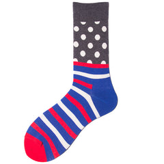 Color Large Version Polka Dot Men's Trendy Socks In Tube Socks