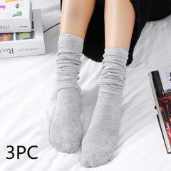 Women's Thin Solid Color Retro Long Socks