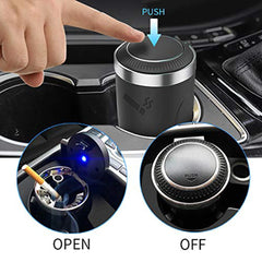 Car Cigarette Ashtray Cup with Lid with LED Light Portable Detachable Vehicle Ashtray Holder Cigarette Ashtray Interior Parts