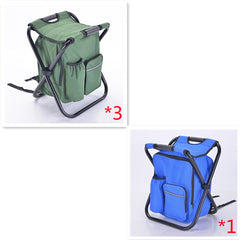 Multifunction Outdoor Folding Chair Ice Cooler Picnic Bag Camping Fishing Stool Backpacking Hunting Rest Chair