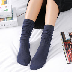 Women's Thin Solid Color Retro Long Socks