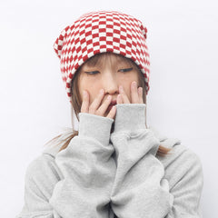 Homemade Street Checkerboard Pile Of Hats For Men And Women