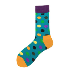 Color Large Version Polka Dot Men's Trendy Socks In Tube Socks