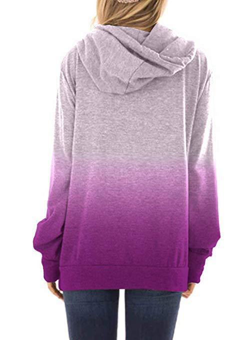 Two-colored fashion women hoodies