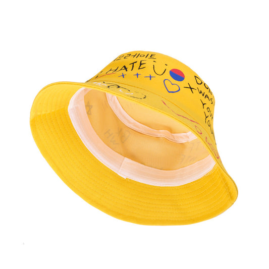 Sun proof graffiti concave couple's art hat