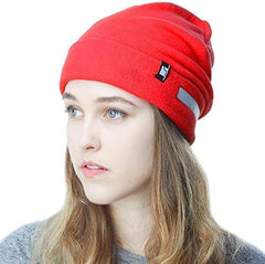 Fleece Winter Functional Beanie Hat Cold Weather-Reflective Safety for Everyone Performance Stretch