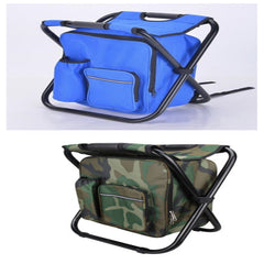 Multifunction Outdoor Folding Chair Ice Cooler Picnic Bag Camping Fishing Stool Backpacking Hunting Rest Chair