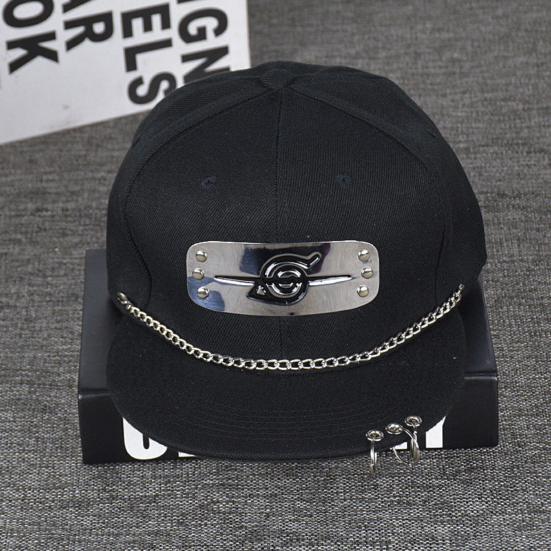 Punk wind hoop flat round cap written along baseball hip-hop