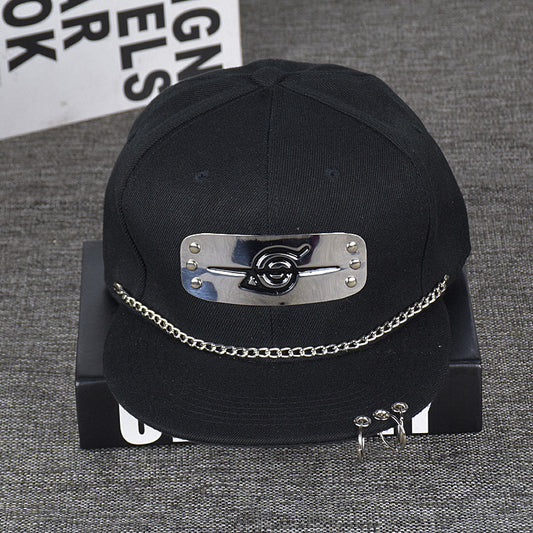 Punk wind hoop flat round cap written along baseball hip-hop