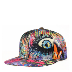 Foreign Trade Trend New Hat Female 3D Graffiti Flat Edge Hip Hop Hat