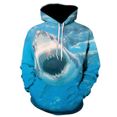 Shark Pullover Loose Men and Women 3 D Hoodies