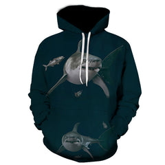 Shark Pullover Loose Men and Women 3 D Hoodies