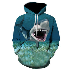 Shark Pullover Loose Men and Women 3 D Hoodies