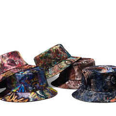 Graffiti Print Fisherman Hat Hip-Hop Disc Hat