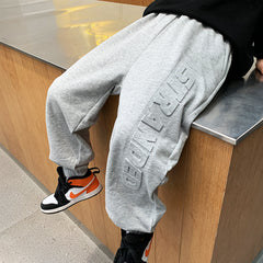 New Embossed Summer Cool Pants Solid Color Kids Anti Mosquito Pants