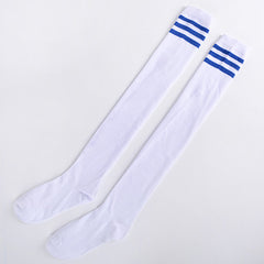 Three-bar Striped Long-tube Over-the-knee Socks