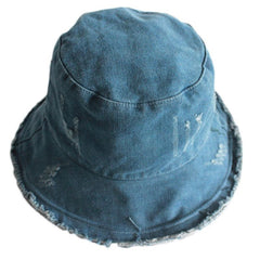Japanese frayed denim fisherman hat