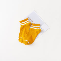 Two bar sports socks middle tube socks female