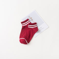 Two bar sports socks middle tube socks female