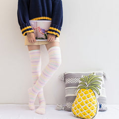 Winter long tube coral fleece ladies over the knee socks
