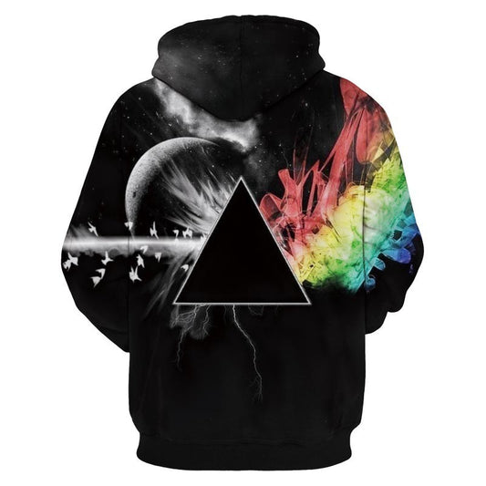 Sun Refraction 3D Printed Men Hoodies