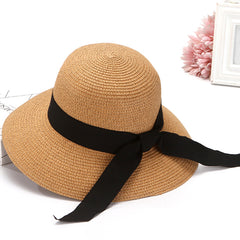 Foldable Dome Sun Protection Ladies Summer Straw Hat